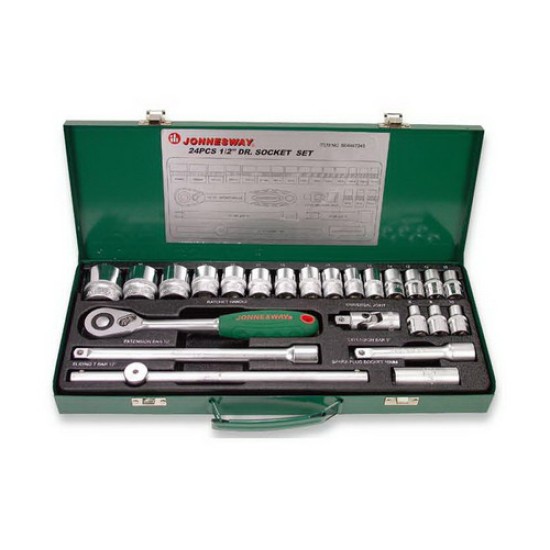 24PCS 1/2" DR SOCKET SET , MM SIZE