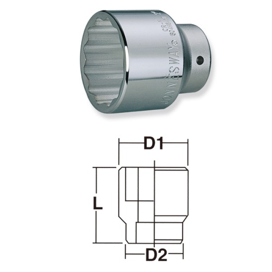 3/4" DR.12PT FLANK SOCKETS 3/4"