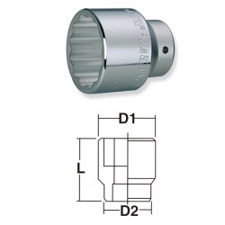 3/4" DR.12PT FLANK SOCKETS 2" 3/4" DR.12PT FLANK SOCKETS 2"
