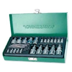 25PCS 1/4" & 1/2" DR STAR SOCKET SET 25PCS 1/4" & 1/2" DR STAR SOCKET SET