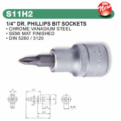 1/4" DR.PHILLIPS BIT SOCKETS #0