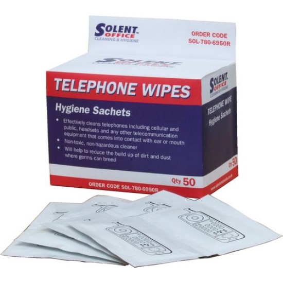 TELEPHONE WIPE HYGIENE SACHETS