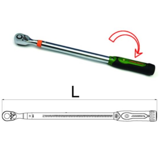 1/4" MICROMETER TORQUE WRENCH ,4-20ft-lbs ,343mm Length