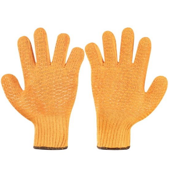 Mechanical Hazard Gloves, Orange, PVC Coating, EN388: 2003, 1, 1, 3, 1, Size 10