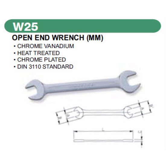 OPEN END WRENCH (MM) 14X17MM