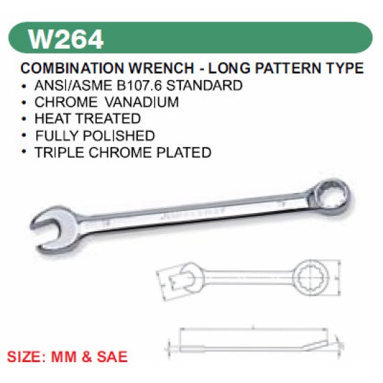 COMBINATION WRENCH - LONG PATTERN TYPE 23MM