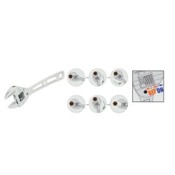 AUTO-RELEASE ADJUSTABLE WRENCH , 10" , Jaw 34mm