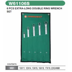 6 PCS EXTRA-LONG DOUBLE RING WRENCH SET