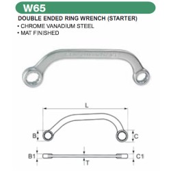 DOUBLE ENDED RING WRENCH (STARTER) 220MM
