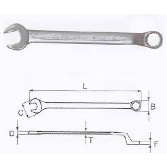 45?OMBINATION WRENCH (18PT) 6 1/4