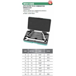 8PCS SUPER TECH COMBINATION WRENCH SET