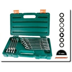 12pcs Super Tech 72 Teeth Reversible Ratcheting Combination Wrench Set