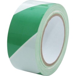 50mm GREEN/WHITE HAZARD MARKING TAPE