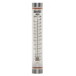 Acrylic Flowmeter with 316SS Guide Rod, 0.5 to 5GPM(2 to 20LPM), 1/2in Female NPT
