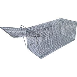 STEEL CAT TRAP, SIZE: 12" (H) X 12" (W) X 24" (L) STEEL CAT TRAP, SIZE: 12" (H) X 12" (W) X 24" (L)