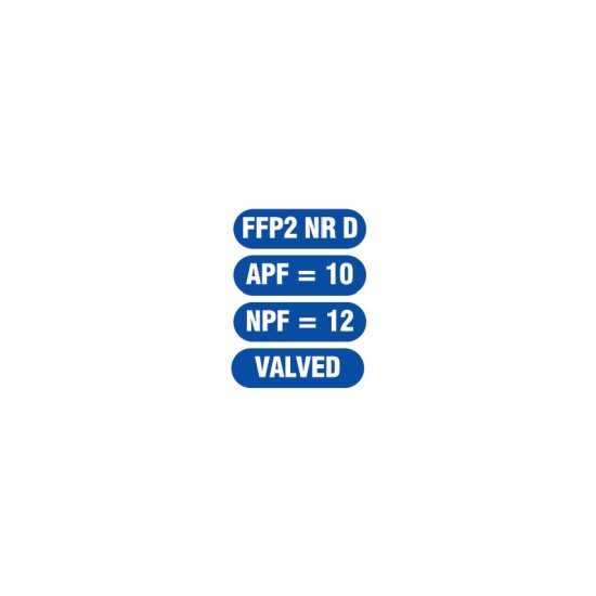 DRV212 FFP2 VALVED PARTICULATE RESP, MASK (PK-10) 
