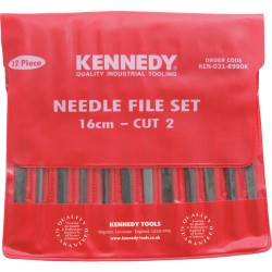 140mm (5.1/2") 12 Piece Second Cut Assorted Needle File Set