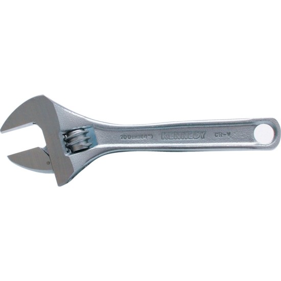 Kennedy.100mm/4" CHROME FINISH ADJUSTABLE WRENCH