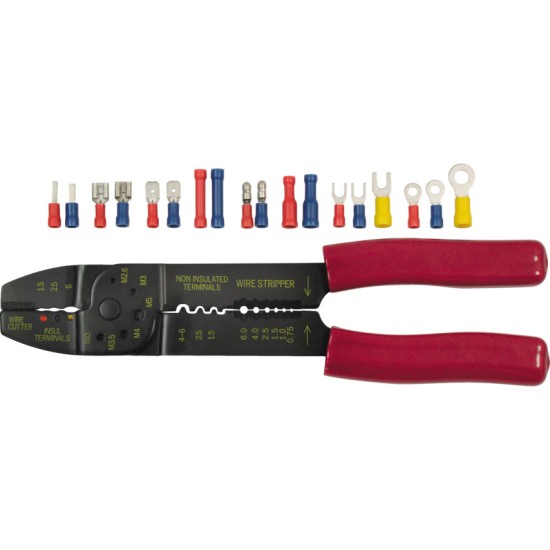 ASSORTED TERMINALS &amp; CRIMPING TOOL 361-PCE