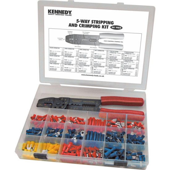 ASSORTED TERMINALS &amp; CRIMPING TOOL 361-PCE