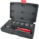 Ratchet Crimping Tool C/W Interchangeable Jaws 8Pc