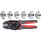 Ratchet Crimping Tool C/W Interchangeable Jaws 8Pc