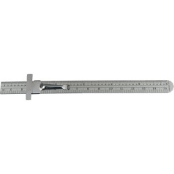 Kennedy.150mm/6" RUSTLESS RULE & CLIP ROUND END Kennedy.150mm/6" RUSTLESS RULE & CLIP ROUND END