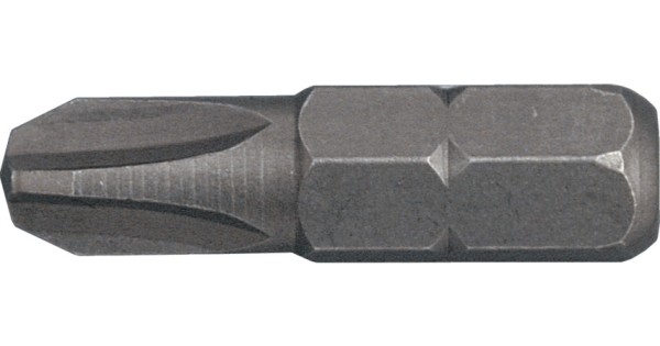 No.2 CROSS/PT S/DRIVER BIT 1/4in HEX STD , Length 25mm