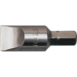 9/16x1.5/8" SLOT S/DVR BIT 5/16" HEX STD, Modify slotted 1.4mm X 5mm depth X 14mm width