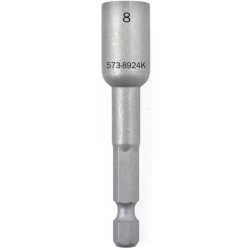 Screwdriver Bit, 8mm, Socket, 1/4" Hex Screwdriver Bit, 8mm, Socket, 1/4" Hex