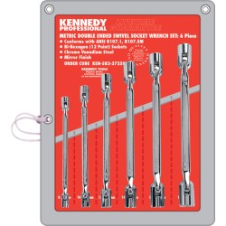 Kennedy-Pro.8-19mm DOUBLE ENDED SWIVEL SOCKET SET 6PC Kennedy-Pro.8-19mm DOUBLE ENDED SWIVEL SOCKET SET 6PC