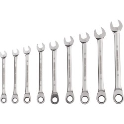 10-19mm RATCHET COMBINATION SPANNER SET 9PC 10-19mm RATCHET COMBINATION SPANNER SET 9PC