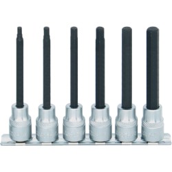 Kennedy-Pro.HEXAGON BIT SET 3/8" SQUARE DRIVE 4,5,6,7,8,10mm x 100mm (6-PIECE) CHROME VANADIUM Kennedy-Pro.HEXAGON BIT SET 3/8" SQUARE DRIVE 4,5,6,7,8,10mm x 100mm (6-PIECE) CHROME VANADIUM