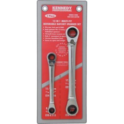 Kennedy-Pro.MULTIFIT RATCHET RING REVERSIBLE SPANNER SET 2PC Kennedy-Pro.MULTIFIT RATCHET RING REVERSIBLE SPANNER SET 2PC