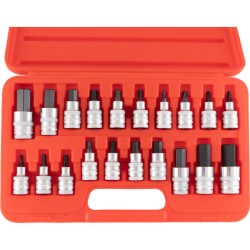 20 PC ENG HEX & S/DRIVERBIT SET 1/2" SQ DR,4,5,6,7,8,10,12,14,17 and 19mm,1/4",5/16",3/8",1/2",9/16" and 3/4",No.2, No.3 and No.4 20 PC ENG HEX & S/DRIVERBIT SET 1/2" SQ DR,4,5,6,7,8,10,12,14,17 and 19mm,1/4",5/16",3/8",1/2",9/16" and 3/4",No.2, No.3 and No.4