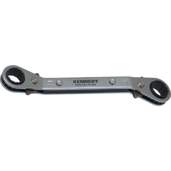 Kennedy.7PC 6-22mm OFFSET RATCHET RING SPANNER SET