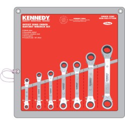 Kennedy.7PC 6-22mm OFFSET RATCHET RING SPANNER SET Kennedy.7PC 6-22mm OFFSET RATCHET RING SPANNER SET