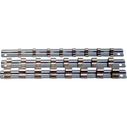 220mm X 8 clip , Socket Rail & Clips,1/4" S/D SOCKET RACK C/W 8 SPRING CLIPS 220mm X 8 clip , Socket Rail & Clips,1/4" S/D SOCKET RACK C/W 8 SPRING CLIPS
