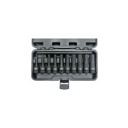 Hexagon Bit 1/2" Square Drive Impact Socket Set, 10 Piece,Hexagon sizes: 6, 7, 8, 10, 12, 14, 15, 17, 18 and 19mm Hexagon Bit 1/2" Square Drive Impact Socket Set, 10 Piece,Hexagon sizes: 6, 7, 8, 10, 12, 14, 15, 17, 18 and 19mm