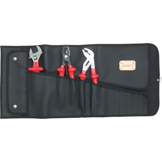 Kennedy.PVC/Rayon 12 Assorted Pocket 2-Pouch Tool Roll ,Size 750mm x 310mm, Tools Not Included