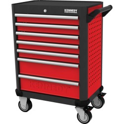 Kennedy-Pro.RED-28" 7 DRAWER PROFESSIONAL ROLLER CABINET Kennedy-Pro.RED-28" 7 DRAWER PROFESSIONAL ROLLER CABINET