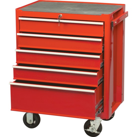 Kennedy-Pro.RED 5-DRAWER PROFESSIONAL ROLLER CABINET