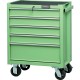 Kennedy-Pro.GREEN 5-DRAWER PROFESSIONAL ROLLER CABINET