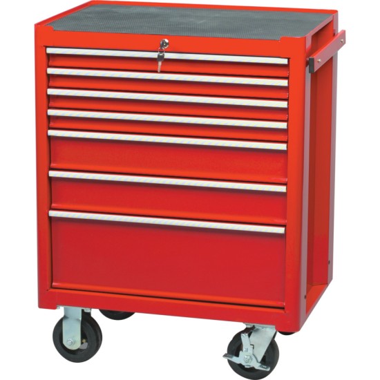 Kennedy-Pro.RED 7-DRAWER PROFESSIONAL ROLLER CABINET, 690mmX 440mm X 890mm