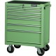 Kennedy-Pro.GREEN 7-DRAWER PROFESSIONAL ROLLER CABINET