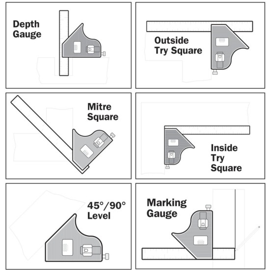 Kennedy.12" DIECAST COMBINATION SQUARE &amp; RULE