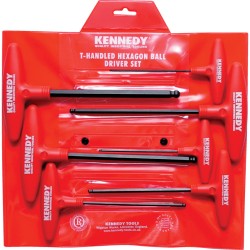 Kennedy.METRIC T-HANDLE BALL DRIVER SET (7-PCE) Kennedy.METRIC T-HANDLE BALL DRIVER SET (7-PCE)