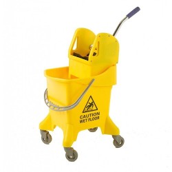 YELLOW MOP SINGLE BUCKET , DOWN PRESS