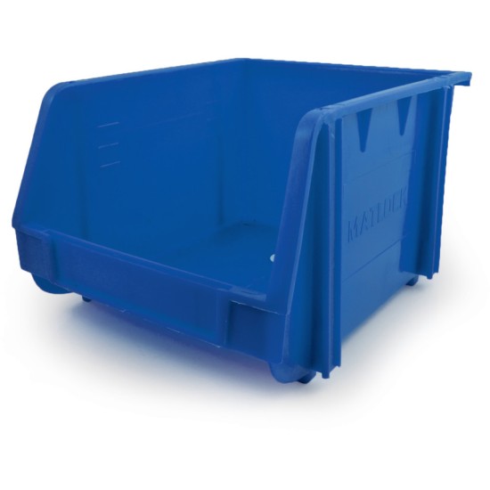 Matlock.Plastic Storage Bin, Blue ,278mm X 165mm X 222mm