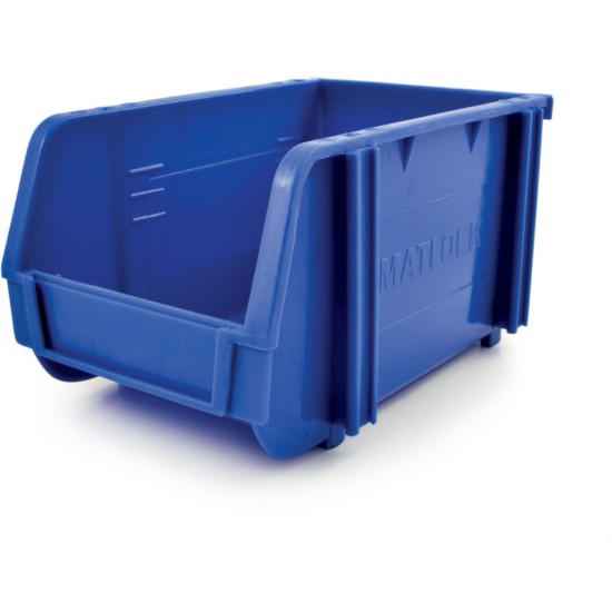 Matlock.MTL2 PLASTIC STORAGE BIN BLUE,237mm X 132mm X 157mm